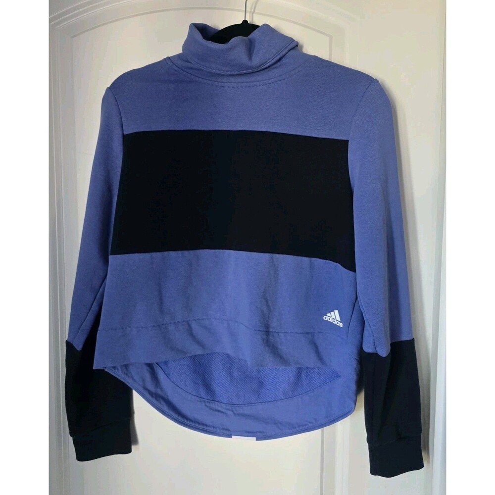 Adidas Women’s Runner Pullover Turtle Neck Blue Size S
